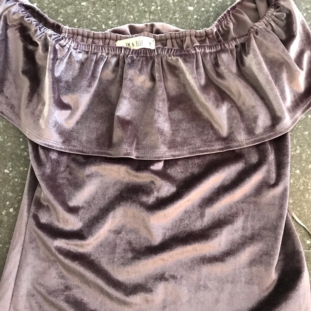 Metallic Em&Elle off the shoulder top